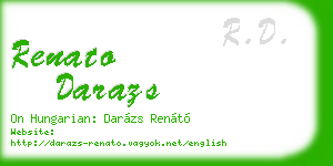 renato darazs business card