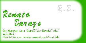 renato darazs business card